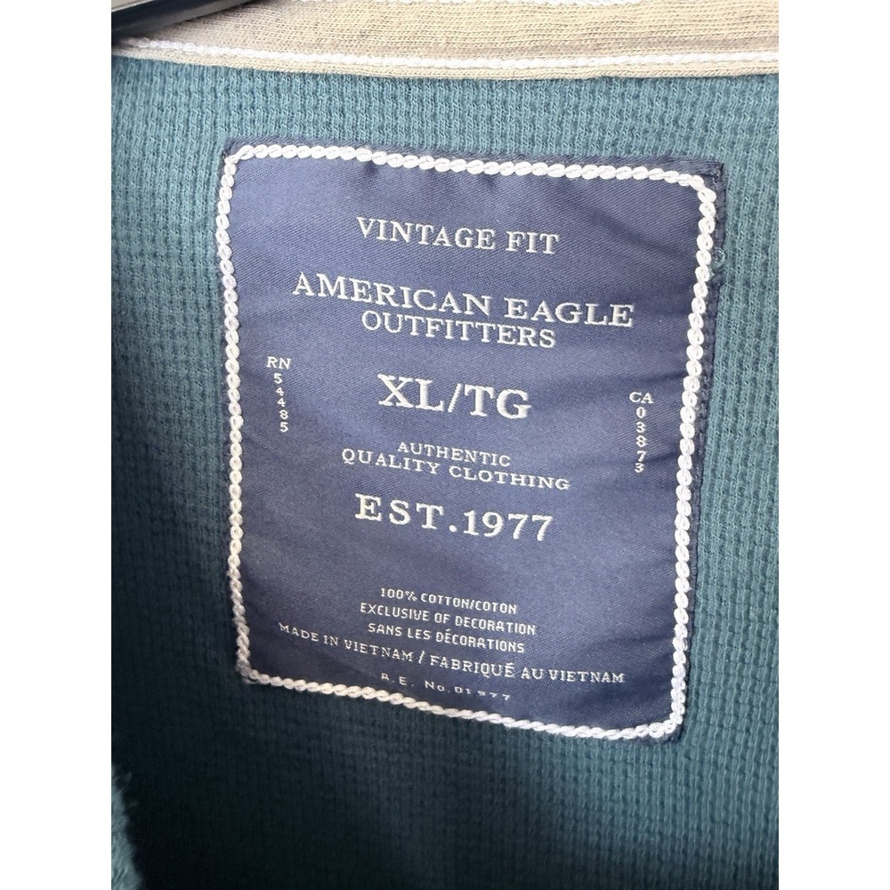Lot Of 4 American Eagle Shirt XL Y2K Waffle Knit Thermal Camouflage Vintage Fit - Picture 9 of 9